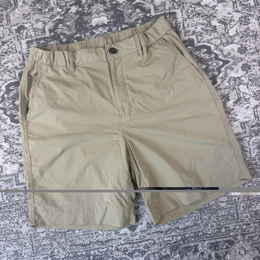 Caribbean Performance Shorts Mens Size 36 Khaki 9" Inseam Beach Travel Casual